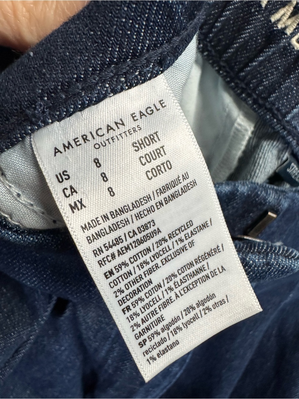 American Eagle Outfitters Women's Dark Blue Extra Wide Leg Jeans - Picture 4 of 5
